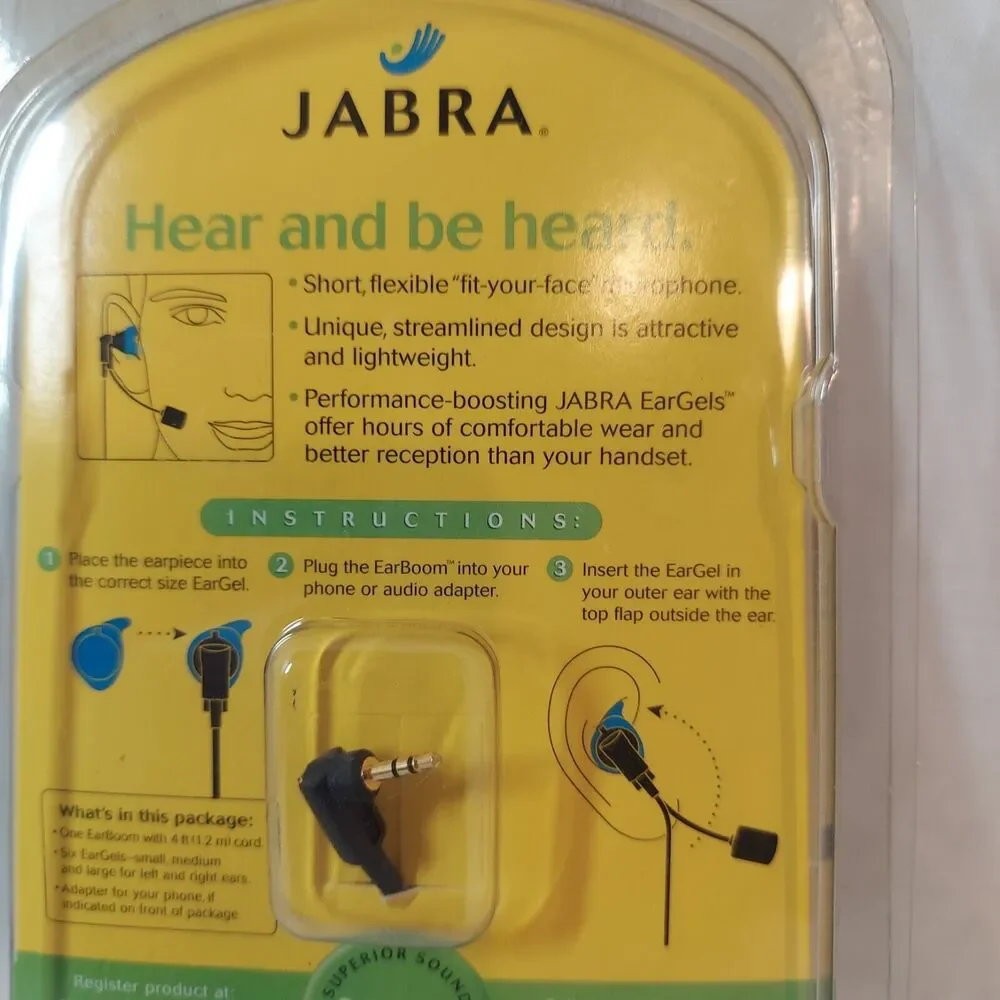 Jabra EarBoom Sound Style Mobile Cordless Phones Except Nokia Vintage 2000 Prop